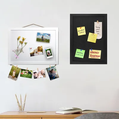 Produktbild von Schwarzes Pinnwand aus Kork und Filz - kleines Displayboard - 2 Stück - 38 x 28 cm