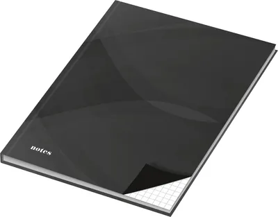 Produktbild von 5 Kladden / Notizbuch / DIN A5 / 96 Blatt / kariert / 70g/m² / Farbe: schwarz
