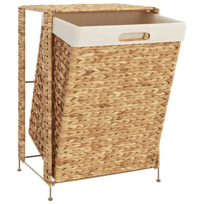 Image de vidaXL Panier à linge 44x34x64 cm jacinthe d'eau