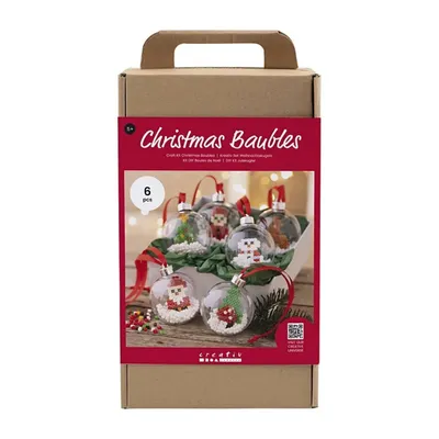 Image de Kit de bricolage « Boules de Noël » avec perles à enfiler, à partir de 5 ans, matériel et notice inclus