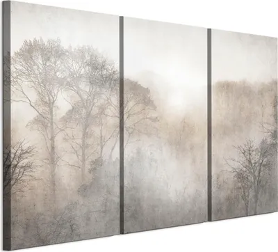 Image de LUMASOUL Tableau sur toile, toile motif nature, tableaux muraux cadre bois, 90x60cm forêt 4