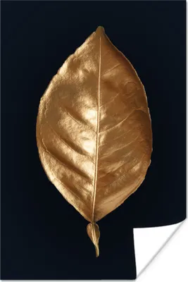 Produktbild von MuchoWow® Poster Luxus - Blatt - Gold 40x60 cm - Plakate für die Wand - Poster Babyzimmer