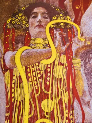 Obrázok produktu pre Gustav Klimt Art Print Picture - Hygieia, Detail z Medicine, 1900-1907 (80 x 60 cm)
