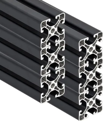 Produktbild von SCHMIDT systemprofile Leichtes Konstruktionsprofil 4040, Aluminium, Anthrazit, pulverbeschichtet, Nut 8 mm, 2000 mm x 40x40 mm, 6 Stück