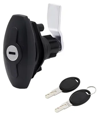 Immagine prodotto di Kit di serrature a T per camper, completo di chiavi – Serratura per porta garage, adatta per camper e rimorchi, colore nero