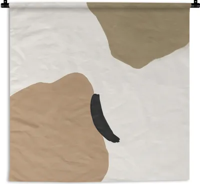 Produktbild von MuchoWow® Wandteppich Wandbehang Braun - Flecken - Abstrakt - Organisch 150x150 cm Tapisserie Dekoration Wandtuch - Wohnaccessoires - Modernes