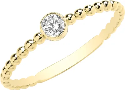 Image de Bague Femme Or 375/1000 avec Oxyde de Zirconium, 57 (18.1); TRS35181RSP