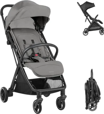 Produktbild von Kikkaboo Kinderwagen Buggy Lauren verstellbar faltbar Aluminiumrahmen bis 22 kg grau