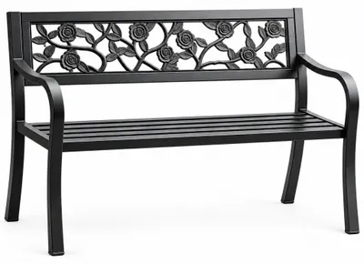 Image de Banc de jardin en métal Aga 125x53x77 cm