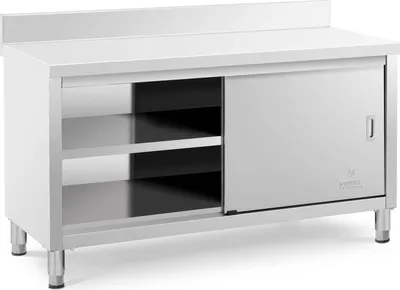 Obrázek produktu pro Expondo Royal Catering Nerezová pracovní skříň – ECO – 150 x 60 cm – 500 kg – horní okraj –