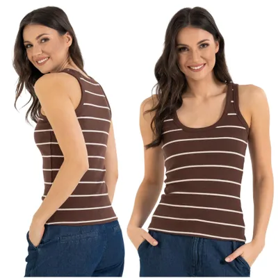 Produktbild von Tanktop - Top Größe M - Shirt braun - Bluse - Damenbekleidung