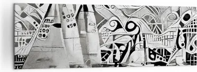 Produktbild von Bild auf Leinwand - Leinwandbild - Abstraktion modern - 160x50cm - Wand Bild - Wanddeko - Leinwanddruck - Bilder - Kunstdruck - Wanddekoration - Leinwand bilder - Wandkunst - AB160x50-3479