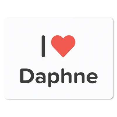 Produktbild von MuchoWow® Mauspad Mousepad Ich liebe - Daphne - Mädchen 23x19 cm - Mousepads - Maus Mat - Pad - Mausunterlage - Schreibtischunterlage - Mauspad