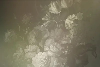 Produktbild von Tadessi Fototapete | Blumen | 4.00 m x 2.70 m | Beige | Creme | Wandbild | Digitaldruck