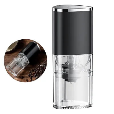 Produktbild von Multifunktionale Kaffeemühle elektrisch mit Keramikmahlwerk, 1200mAh Akku, ein-Tasten-Bedienung, leise, für Bohnen, Gewürze und Getreide geeignet