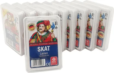 Produktbild von Zehnerpaket SKAT Französisches Bild ASS Leinen Qualität Spielkarten