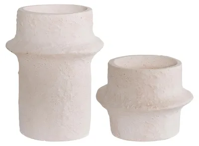 Produktbild von Set 2 Kerzenhalter in Beton Weiß House Nordic