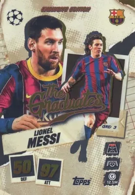 Image de Topps Match Attax 2025 2026 EXCLUSIVE LIMITED LIONEL MESSI BARCELONA GRD3