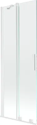 Produktbild von Mexen Velar 2-Flügel-Badewannenwand Regulierbare 70 x 150 cm, transparent, Weiß - 896-070-000-01-20