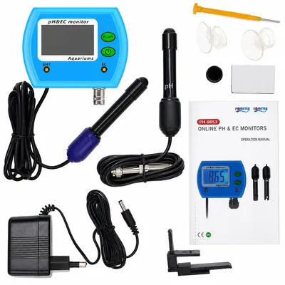 Produktbild von Digitaler pH Tester Wasser, 4 in 1 pH EC TDS Messgerät mit LCD Display, ATC Temperaturkompensation, Wassertest für Aquarium & Pflanzen