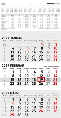 Produktbild von 3-Monatskalender klein 2027