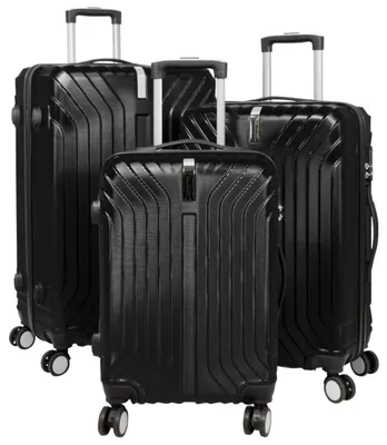 Produktbild von ABS Hartschalen Trolleyset 3tlg. Palma Schwarz - Gr. M, L und XL