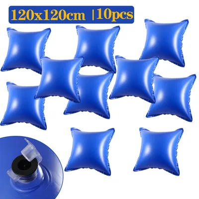 Zdjęcie produktu dla Clanmacy 10szt poduszka basenowa basenowa zimowa poduszka powietrzna 122 x 122 x 60 cm, poduszka basenowa, poduszka powietrzna, poduszka zimowa do pokrywy basenowej zima zima