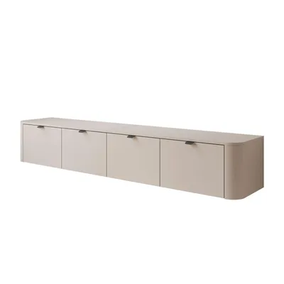 Produktbild von TV-Hängeschrank CELESTE mit LED-Beleuchtung, Schwarze griffe