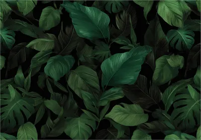 Produktbild von Fototapete Blätter Natur Dschungel - 350x250 cm - Vliestapete Wohnzimmer Schlafzimmer - Vlies Fototapete Grün - 16078VX7