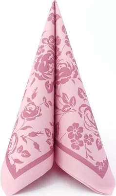 Produktbild von Airlaid Serviette Fiori in Altrosa, 40 x 40 cm, 50 Stück - APARTina - Floral