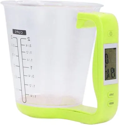 Image de Balance de cuisine électronique avec écran LCD - Capacité : 1 kg - Affichage numérique - Balance alimentaire - Taille : grande