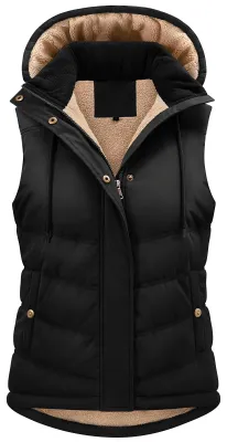 Immagine prodotto di Gilet in pile da donna con cappuccio