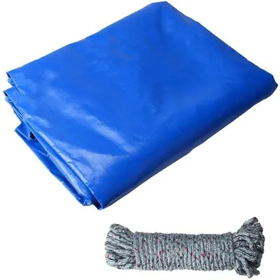 Produktbild von Blauer Wasserabweiser - 2 x 2 m - mit Seil