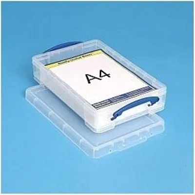 Produktbild von Really Useful Box Aufbewahrungsbox 4 Liter transparent klar 395 x 255 x 88 mm