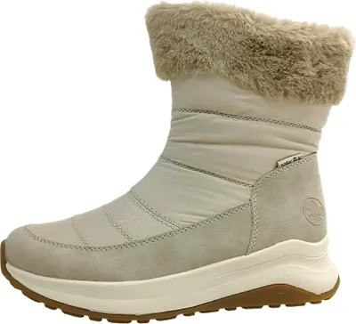 Productafbeelding van Rieker dameslaarzen, gevoerd, beige, voor casual gebruik, schoenmaat: 42 EU