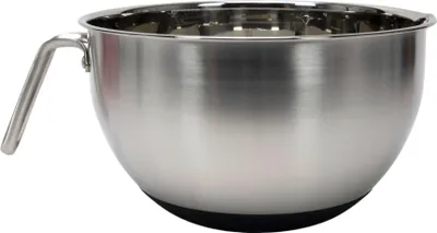 Produktbild von Svenska Living Rührschüssel Edelstahl 24 cm mit Griff - Küchenzubehör silber