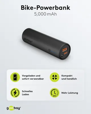 Image de Goobay Bike-Powerbank 5.0 (5.000 mAh) (60656)