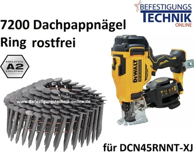 Produktbild von Dachpapp Nägel 3,1x32mm Ring rostfrei für DeWalt Akku Nagler DCN45RNNT DCN45RND2