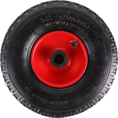 Produktbild von Benson Tools Ersatzrad für Schubkarren, Stahlrim, Reifengröße 3.00-4, passend für Achse Ø 20x130 mm – Ideal für Garten & Baustellen, wetterbeständig, leicht zu montieren.