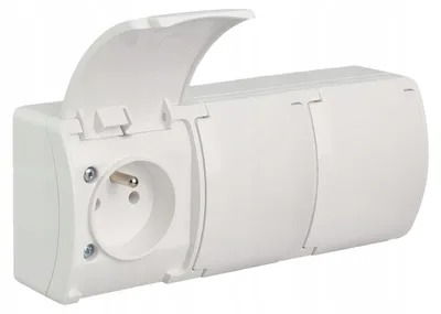 Produktbild von Adelid G3F-01 Dreifach Aufputz Steckdose weiß hermetisch
