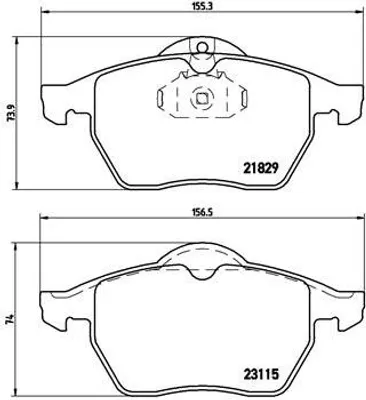 Produktbild von Brembo Bremsbelagsatz, Scheibenbremse Vorderachse P 59 022