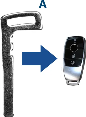 Produktbild von Auto Schlüssel Funk Fernbedienung 1x Smartkey Notschlüssel Rohling kompatibel mit Mercedes Benz E-Klasse W213 S213 C213 W238