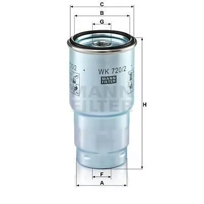 Immagine prodotto di Filtro carburante MANN-FILTER WK 720/2 x