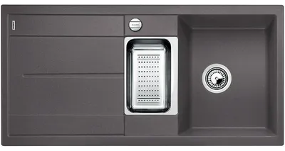 Produktbild von Spüle Blanco METRA 6 S-F 990 x 490 mm felsgrau 519118 1 Spülbecken Mit Tropffläche Mit Restebecken Becken rechts