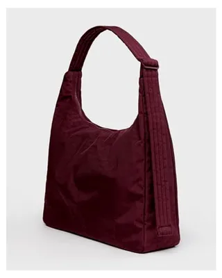Produktbild von Nylon-Schultertasche mit verstellbarem, gestepptem Gurt und Reißverschluss-Innentasche, 26,7 x 35,6 x 10,2 cm