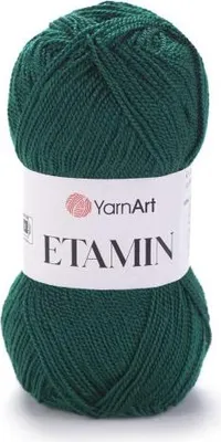 Produktbild von YarnArt Etamin 443 Flaschengrün – Feines, strapazierfähiges Häkelgarn, ideal für Amigurumi