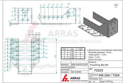 Produktbild von BKshop | Balkenschuh Wb60-160 - 60x160mm - Hochwertige Stahlkonstruktion - Korrosionsgeschützt