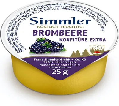 Produktbild von Simmler Brombeer-Konfitüre Extra 100x25g