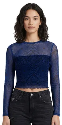 Produktbild von Desigual Damenbluse Conolly Mesh fitted blau L