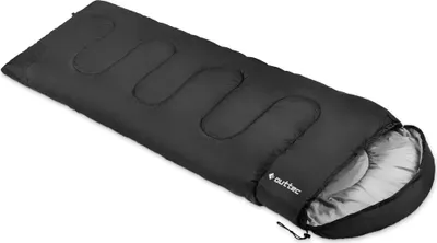 Produktbild von Outtec® spací vak, spací vak s hlavovou časťou - dĺžka 210 cm, 1,35 kg, malé balenie - dekový spací vak pre deti a dospelých - outdoor, kempovanie